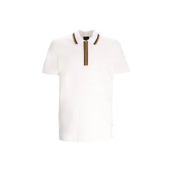 PS By Paul Smith Contrast tipping Zip neck Polo Shirt