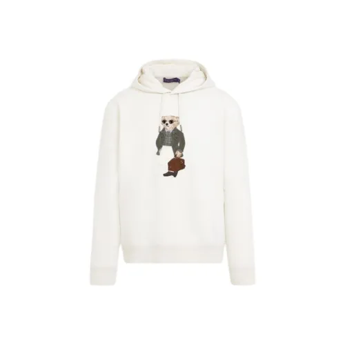 Ralph Lauren Purple Label Bear Printed Drawstring Hoodie