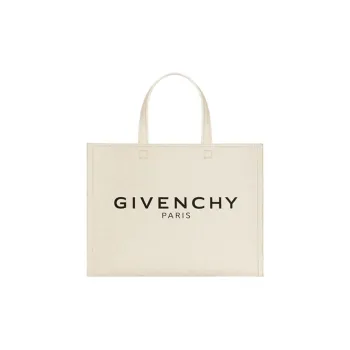 GIVENCHY Cotton Tote Bag Shopping Bag Handbag Small Size Women's Natural Beige