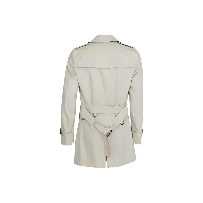 Burberry Trench Coats Men Light Gray-1