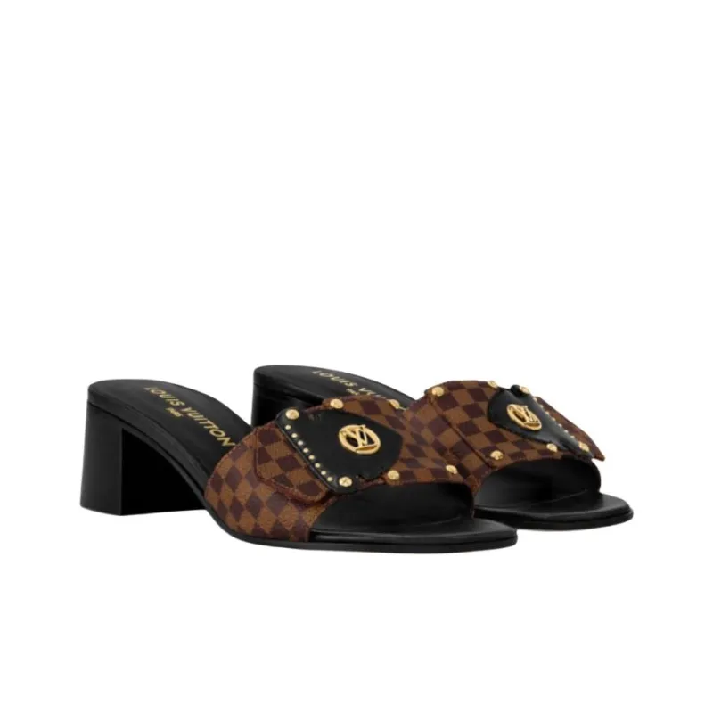 LOUIS VUITTON Slide Slippers 4.5cm Women's Brown-2