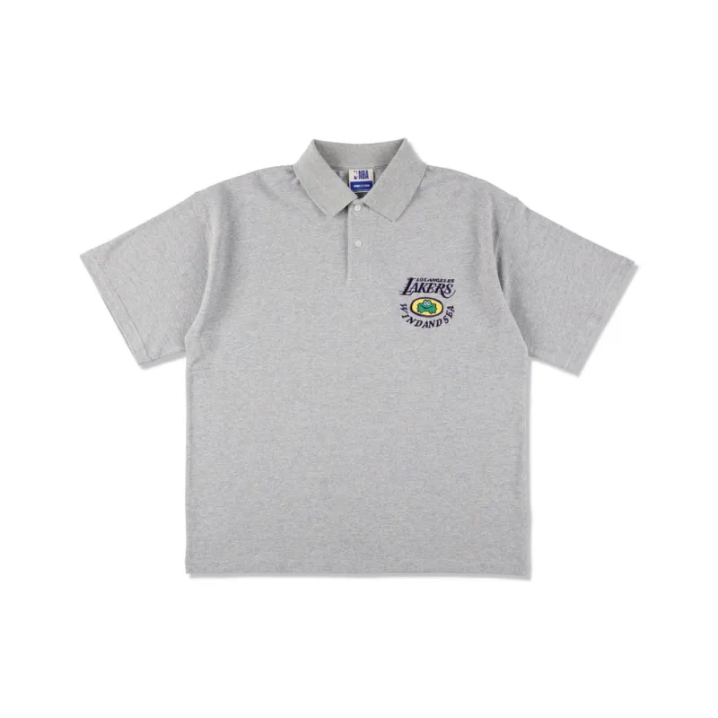 Nba X WIND AND SEA NBA X PARAPPA THE RAPPER Collaboration Polo Shirts Unisex Gray-0