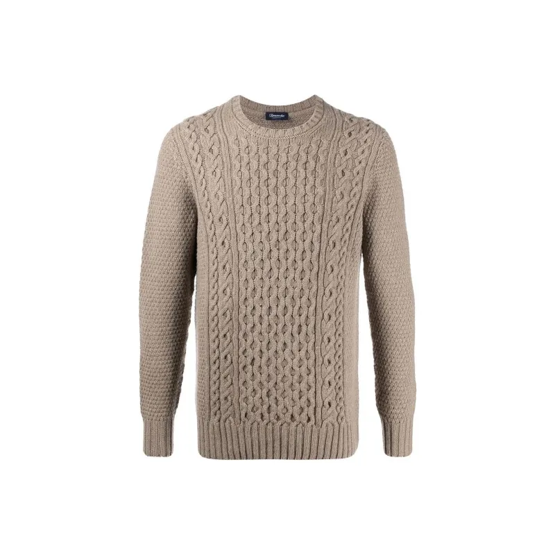 Drumohr Roll-neck Aran-knit Jumper-0
