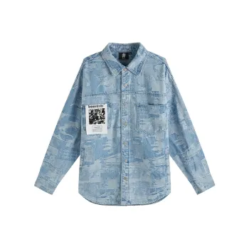 FUN x BEENTRILL Shirt Men's Denim Blue