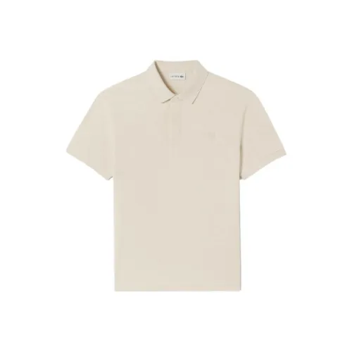 LACOSTE Polo Shirts Men Beige