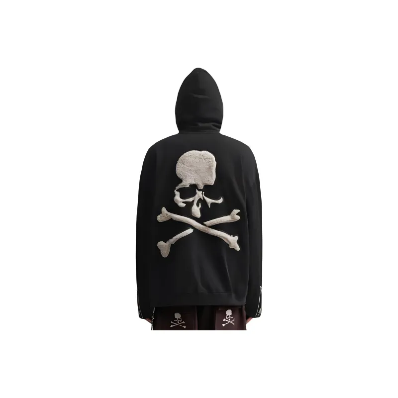 MASTERMIND WORLD Sherpa Lined Zip Up Hoodie-4