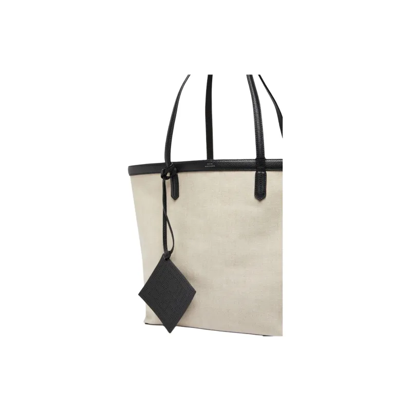 TOTEME Canvas Tote Bag, Shopping Bag, Canvas Bag, Handbag, Shoulder Bag Women's Khaki-4