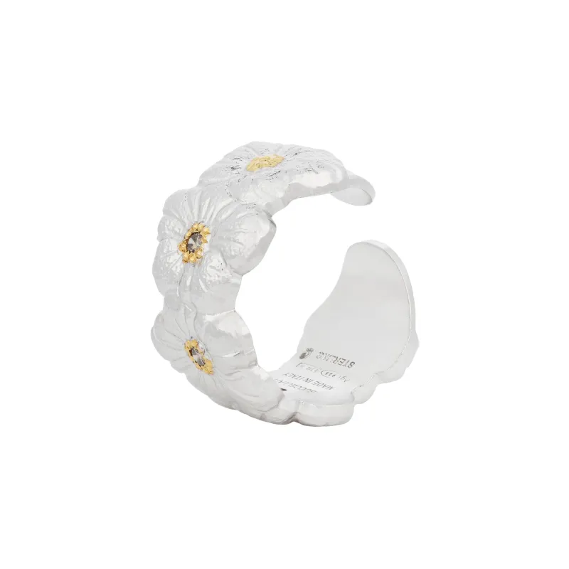 BUCCELLATI BLOSSOMS Series 925 Sterling Silver Rings Unisex Silver-1
