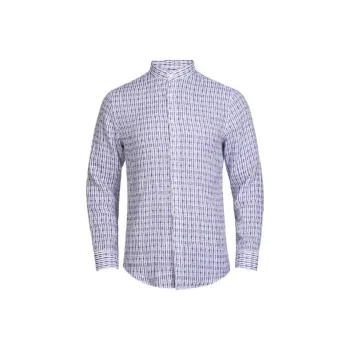 BRAUN BUFFEL Shirt Men's Blue White