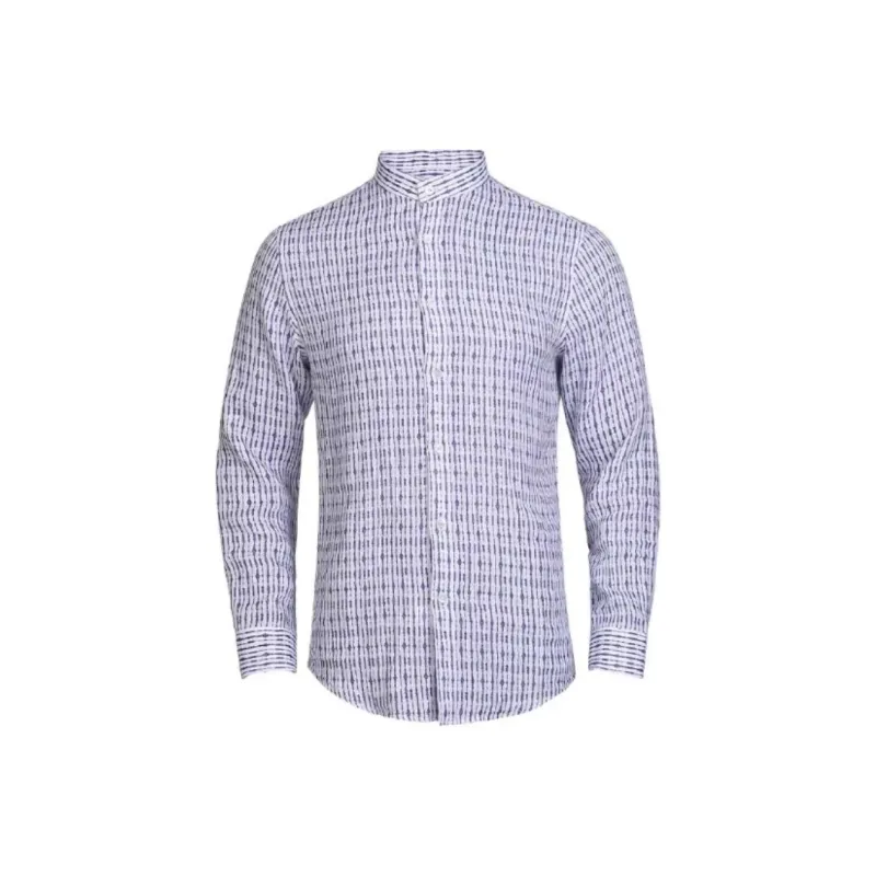 BRAUN BUFFEL Shirt Men's Blue White-0