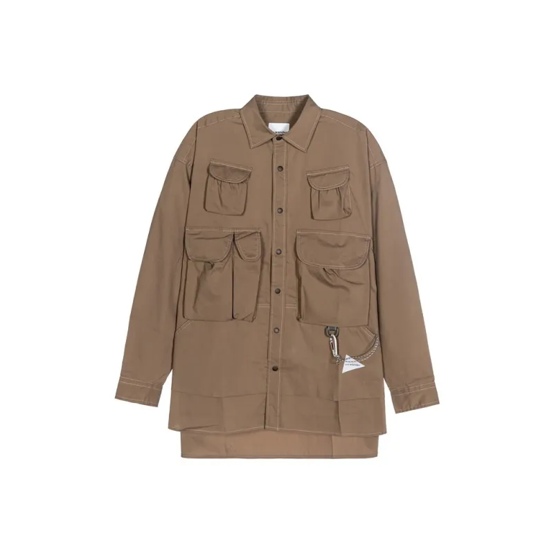 And Wander FW24 Shirt Men's Khaki-0