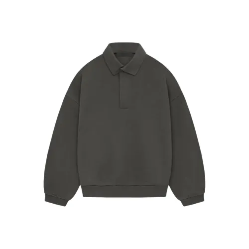 Fear Of God Essentials SS24 Longsleeve Polo Shirt Men's Ink Black