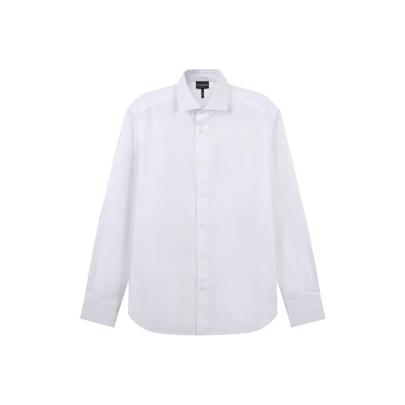 EMPORIO ARMANI Long Sleeved Shirts Men's White-0