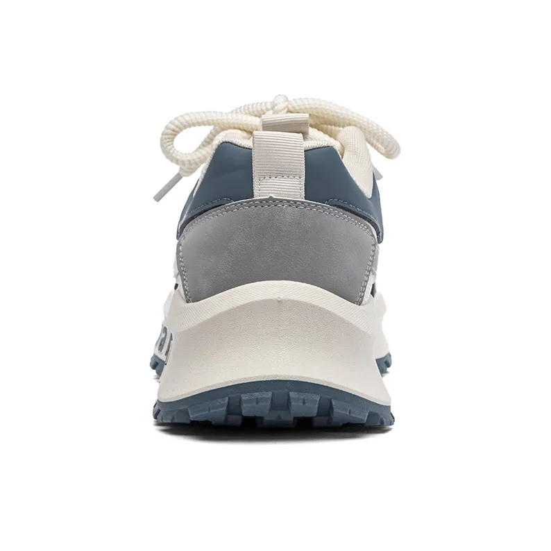 Warrior Slip Resistant Quick Dry Low Top Casual Running Shoes Men's Beige Gray Blue-3
