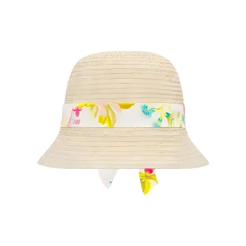 DIOR Straw Bucket Hats Kids' Ivory