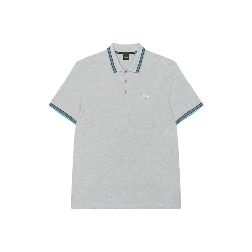 HUGO BOSS Polo Shirts Men Gray