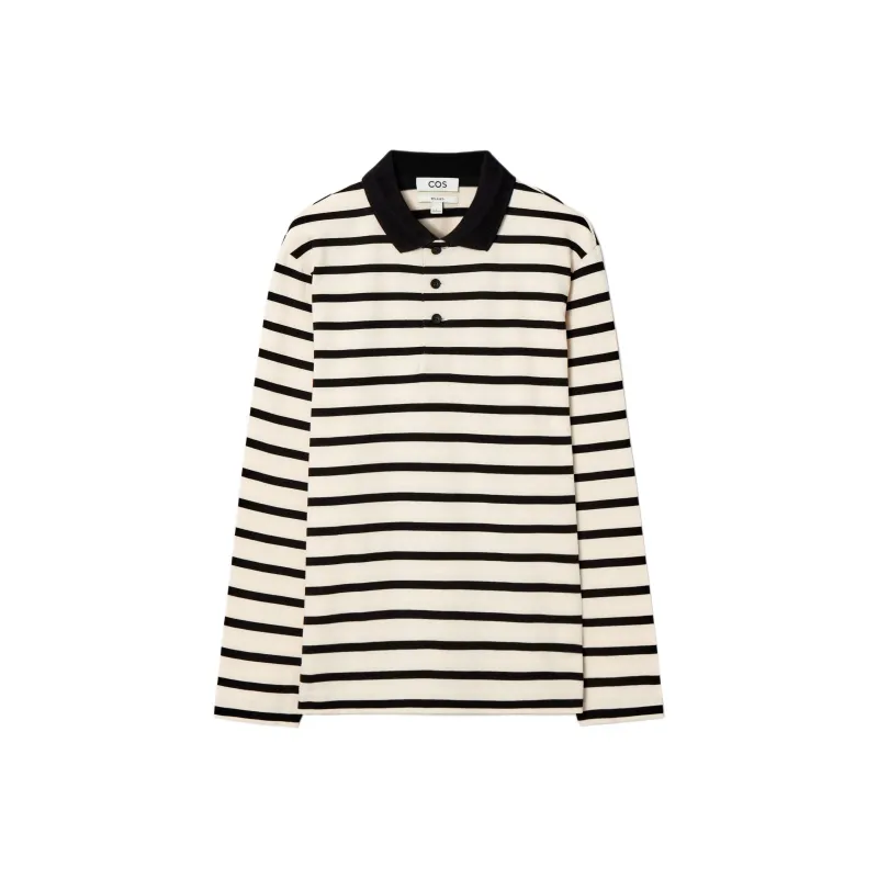 COS Polo Shirt Men's Beige/Black-0