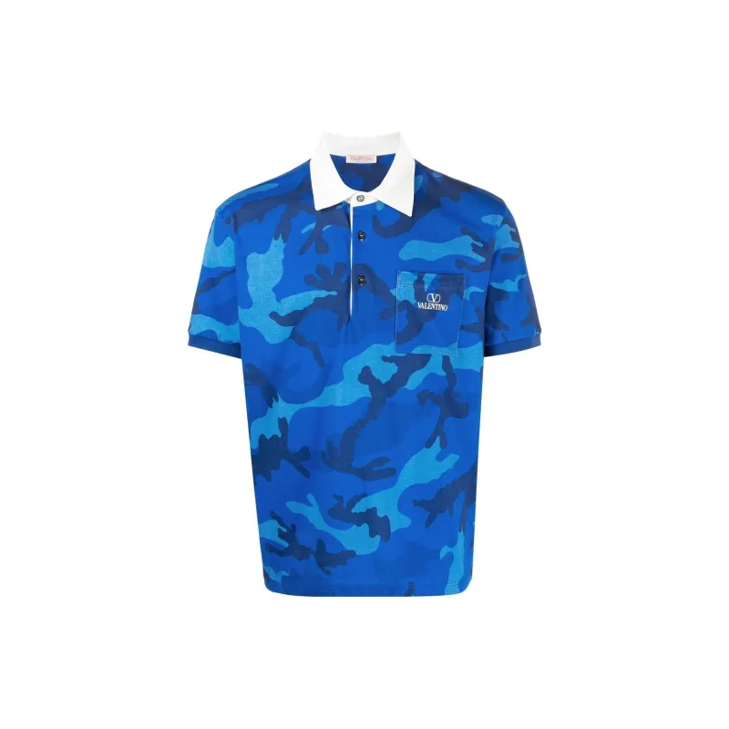 Valentino Polo Shirts Men Blue-0