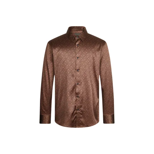 MANGANO SS23 Compound Cuba Rock Series Shirts Men Pattern/Bronze