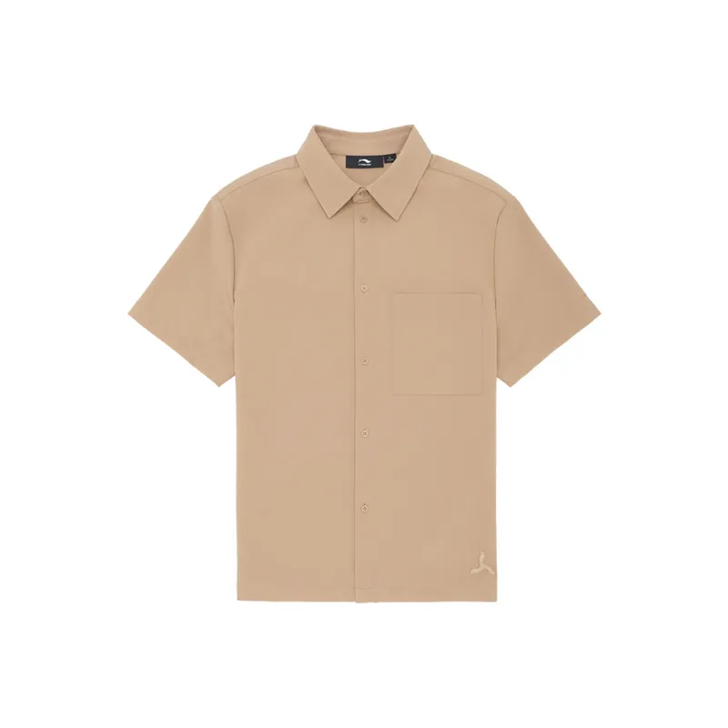 LI NING 1990 Commuter Series Shirt Men's Camel Khaki-0