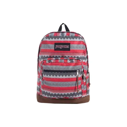 JanSport Canvas Backpack Large Size Unisex Wave Stripes