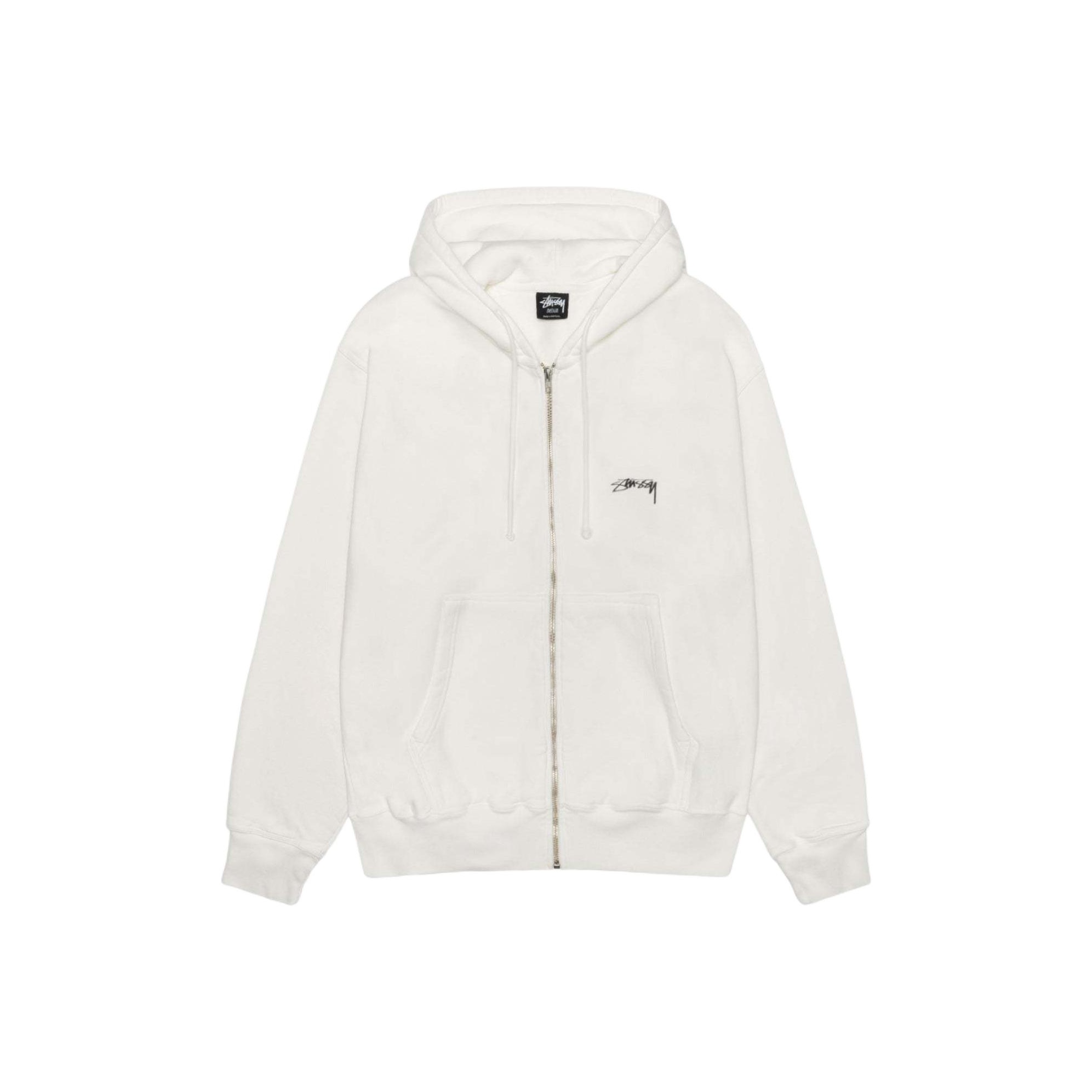 Stussy Smooth Stock Pigment Dyed Zip Hoodie Black L - POIZON