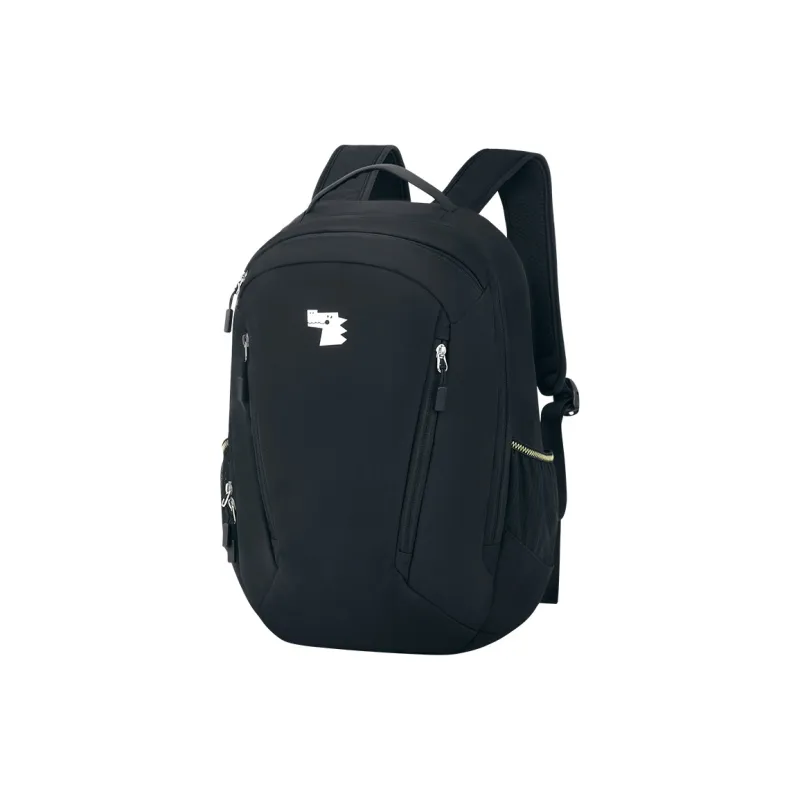 YOME Polyester Backpack Regular Unisex Ink Black/Lithospermum Pink/Light Coffee/Cloisonne Blue-1