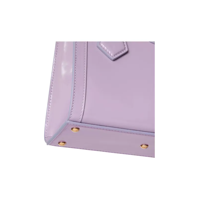 GUCCI Diana Polished Leather Tote Bag, Shopping Bag, Shoulder Bag, Handbag Mini Women's Light Purple-6