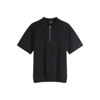 Paul Smith Sports Stripe Zip Knitted Polo Shirt