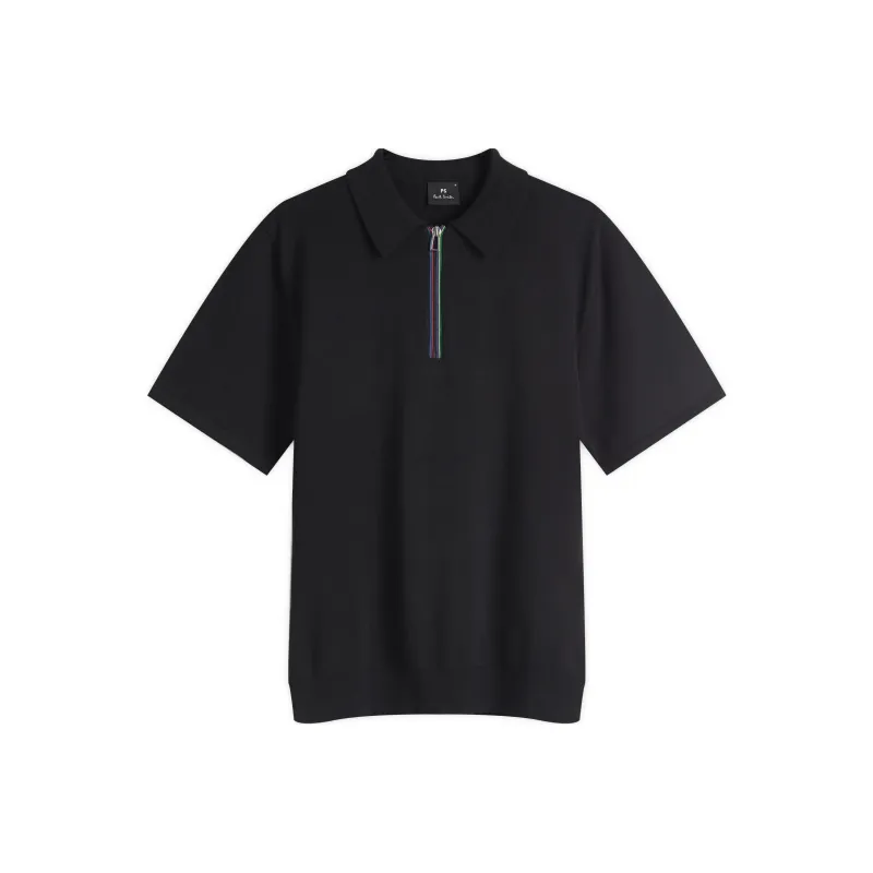 Paul Smith Sports Stripe Zip Knitted Polo Shirt-0