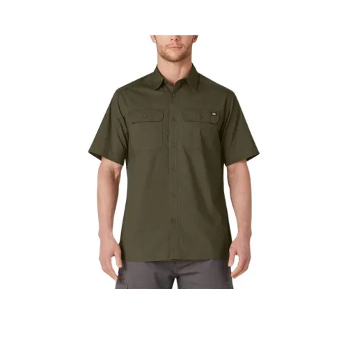 Dickies Short Sleeve Ripstop Work Shirt Shirt Men's Army Green