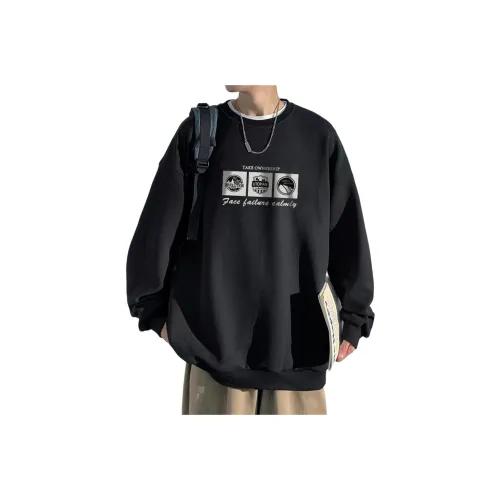 Tonlion Sweatshirts Men Black