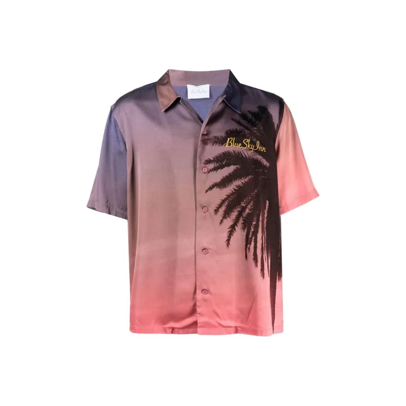Blue Sky Inn Palm Tree Gradient Shirt-0