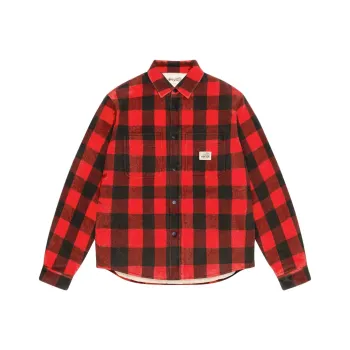 Stussy Sherpa Lined Buffalo Plaid Shirt