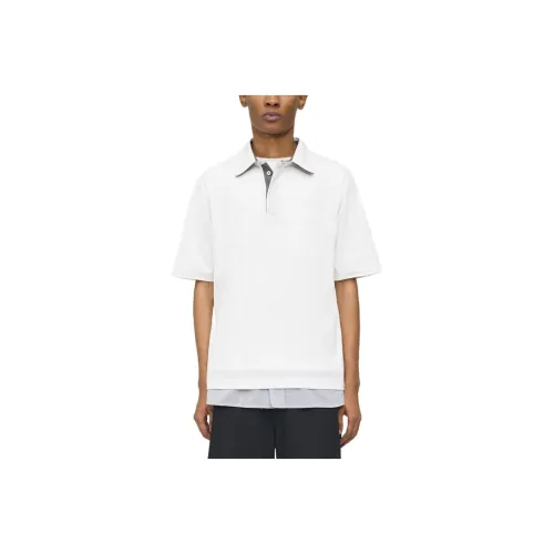 THEORY Polo Shirts Men Porcelain White