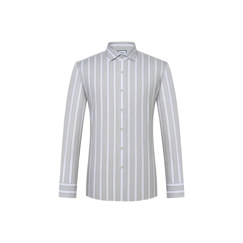 Camicissima Shirts Men White Green Wide Stripes-0