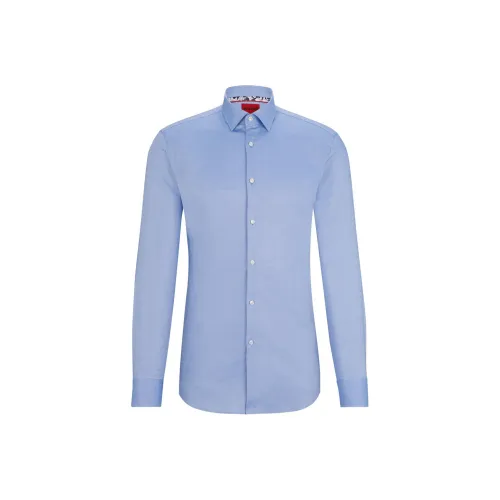 HUGO BOSS Slim Fit Shirt Easy Iron Oxford Shirt Men's Blue