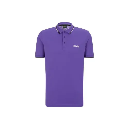 HUGO BOSS Polo Shirts Men Purple