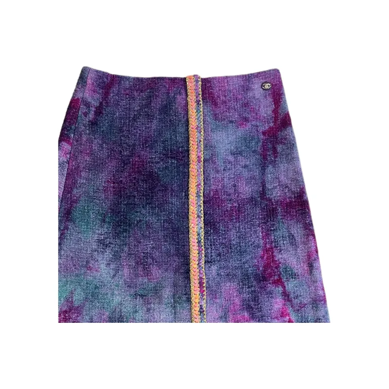 CHANEL Casual Long Skirt Women's Purple-2