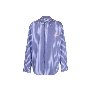 MSGM Shirts Men Blue