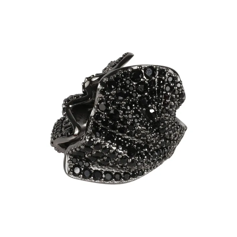 FERRAGAMO Brass Rings Unisex Black-0