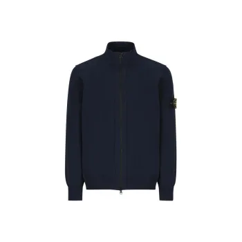 STONE ISLAND Logo Patch Zipped Jumper