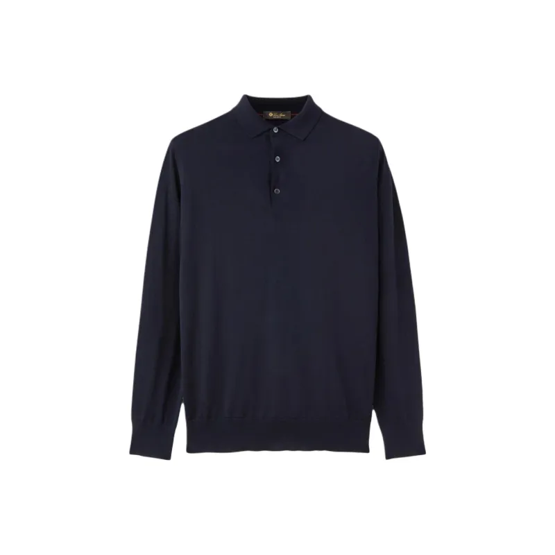 Loro Piana Long Sleeved Knitted Polo Shirt-0