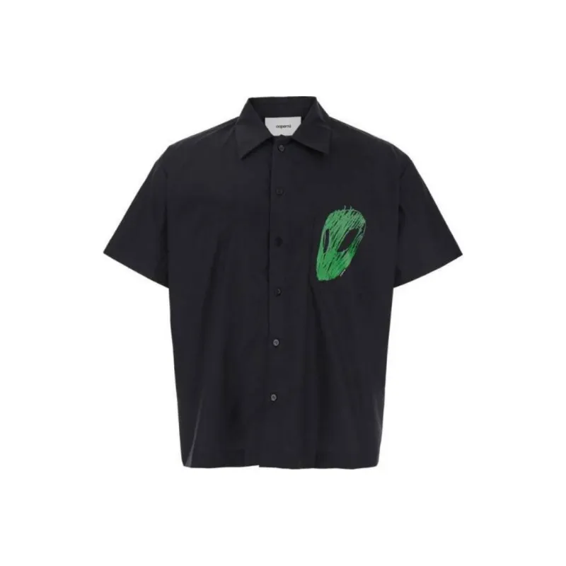COPERNI Alien Head Loose Fit Buttoned Shirt-0