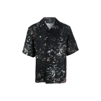 AMIRI Paint Splatter Bowling Shirt