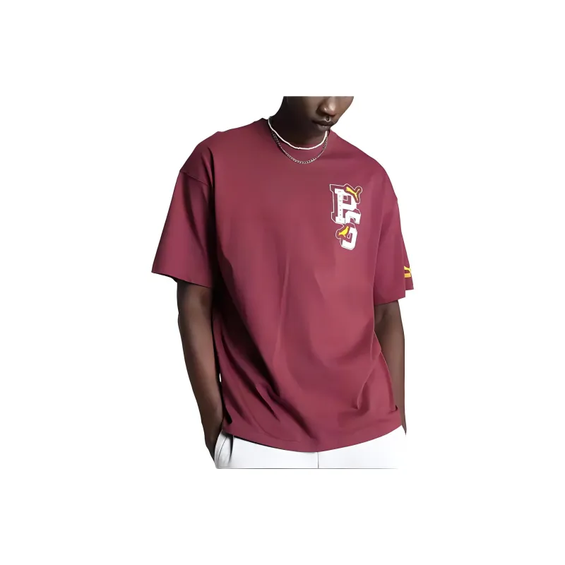 PUMA x Staple T-Shirt Men's Burgundy-2