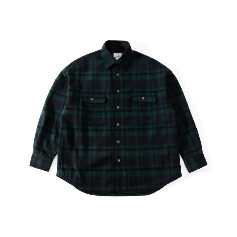 TEKABLU Shirts Men Plaid Green-0