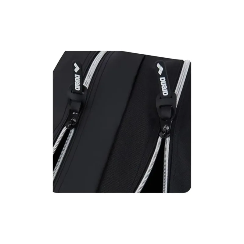 Arena Polyester Crossbody Bag, Shoulder Bag Unisex Black & Silver-4