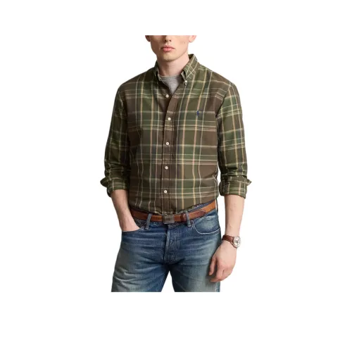 Polo Ralph Lauren Shirt Men's Brown Green