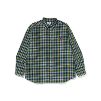 A BATHING APE Mini Bape Check Loose Fit Shirt